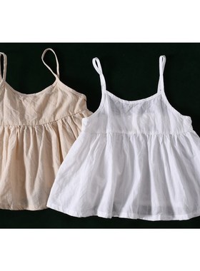 【5.18】日单纯棉宽松吊带背心女童女宝童装夏装