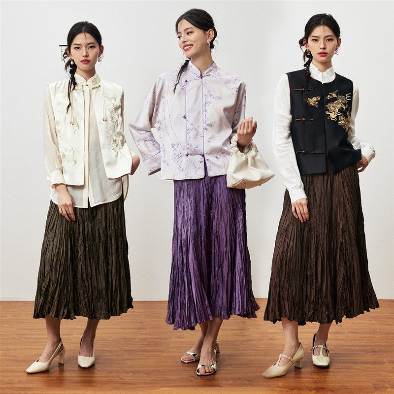 现货~纸片人神裙 重工压褶小众不规则压褶枯叶褶宽摆过膝及踝半裙,女装/女士精品,半身裙,淘宝优惠券,粉丝福利购,淘宝优惠卷