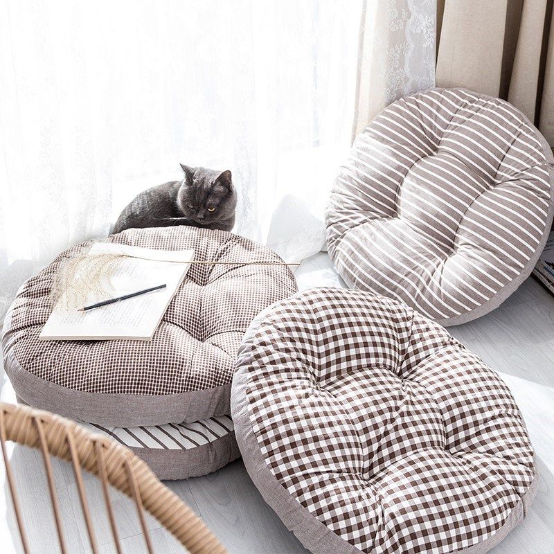 日式水洗全棉清新榻榻米垫圆蒲团纯棉座垫凳子椅垫打坐垫布艺加厚,居家布艺,蒲团,淘宝优惠券,粉丝福利购,淘宝优惠卷