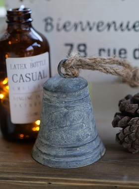 美式乡村复古铸铁手工风铃铛装饰摆件挂件店铺园艺杂货创意铃铛