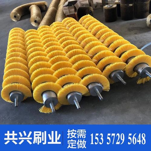厂家定做螺旋毛刷辊 弹簧式尼龙丝滚筒刷清洗除尘导向用工业滚刷
