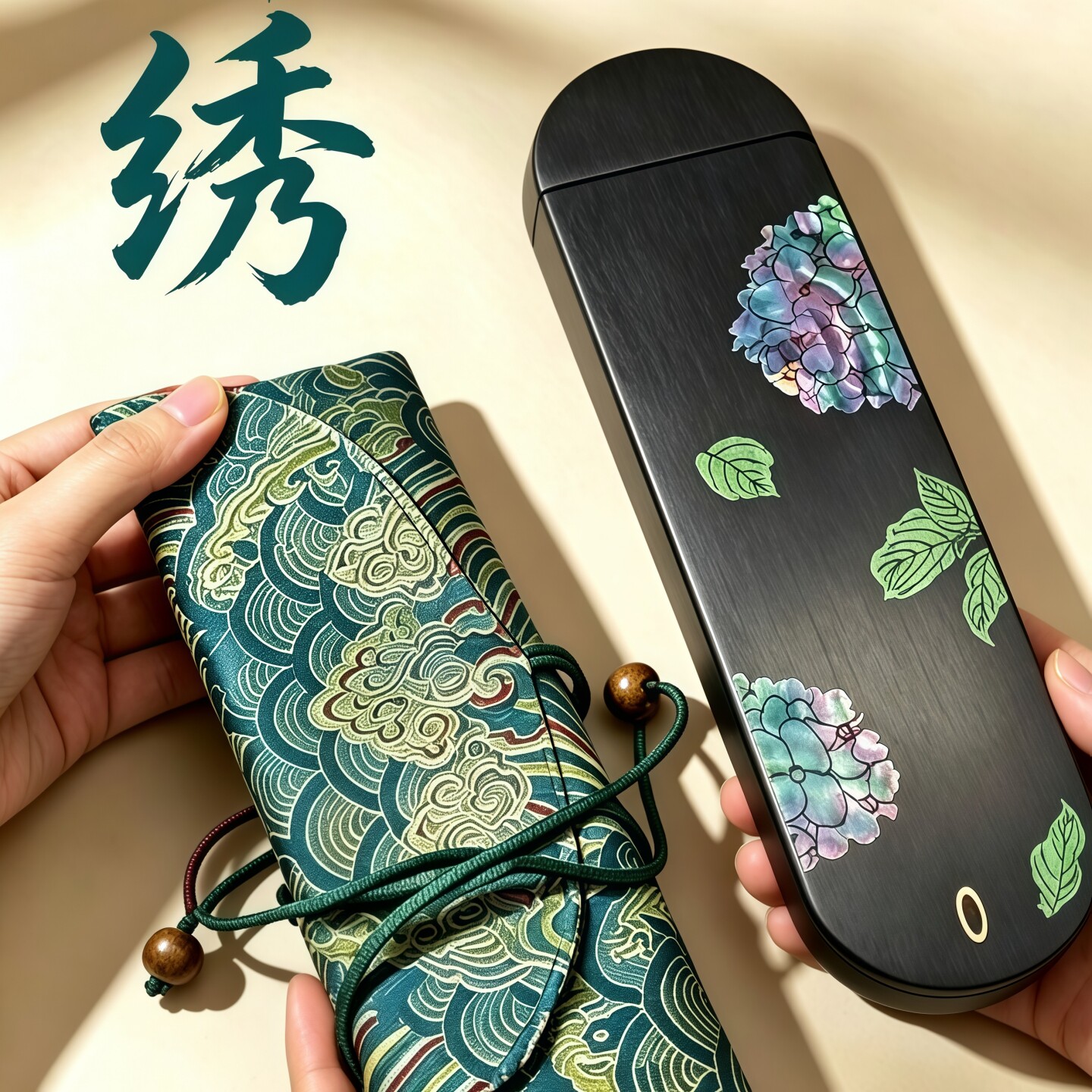 螺钿工艺便携式线香随身香炉