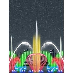承揽广场音乐喷泉水景喷头设备鱼池旱喷控制生产水幕电影制作厂家