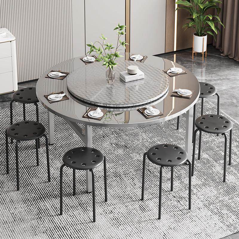 304不锈钢餐桌圆桌折叠桌子家用宿舍出租房酒店吃饭桌桌摆摊可携,住宅家具,不锈钢/PVC餐桌,淘宝优惠券,粉丝福利购,淘宝优惠卷