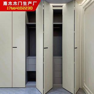 折叠门隔断门木质移门衣橱储物间壁橱门无轨推拉门平移衣柜折叠门