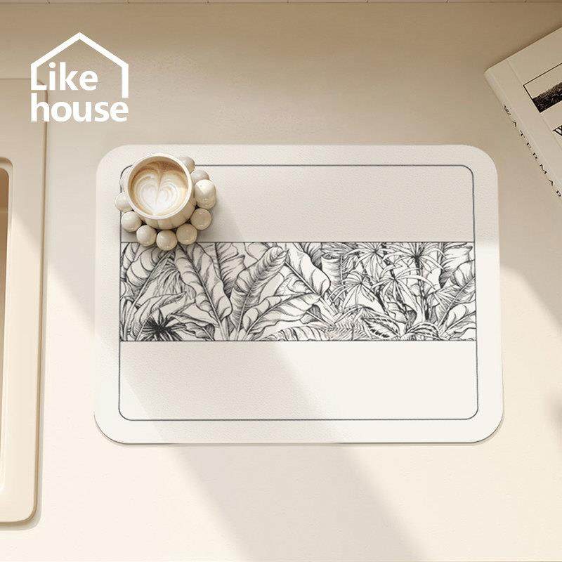 高档北欧厨房沥水垫吧台沥水杯垫餐桌茶几吸水碗垫防滑沥水厨台垫,居家布艺,餐垫,淘宝优惠券,粉丝福利购,淘宝优惠卷