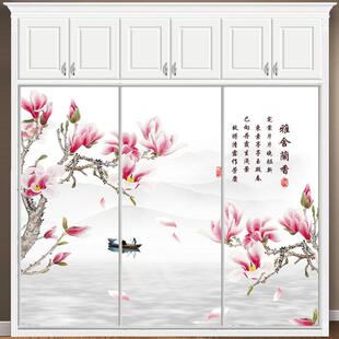 定制衣柜移门拉门钢化玻璃壁柜门衣帽间滑动门简约现代衣橱定做