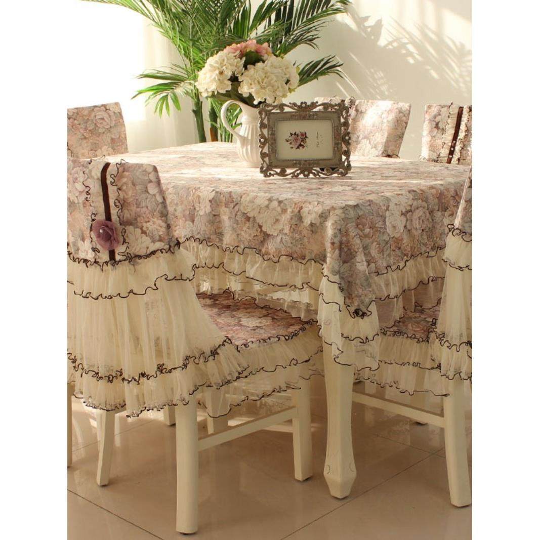 长方形餐桌布椅套椅垫套装欧式茶几桌布布艺餐桌椅子套罩台布蕾丝,居家布艺,桌布,淘宝优惠券,粉丝福利购,淘宝优惠卷