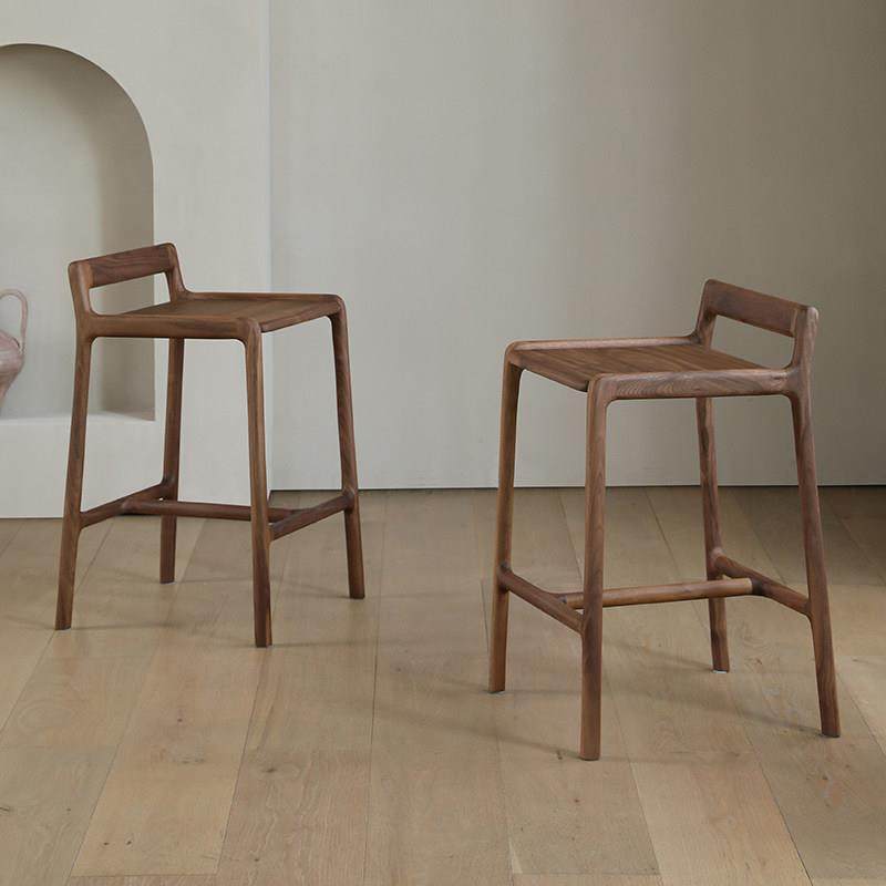 北美黑胡桃木吧台椅家用设计师实木吧凳新中式高脚凳高凳餐凳板凳,住宅家具,家用高脚椅,淘宝优惠券,粉丝福利购,淘宝优惠卷