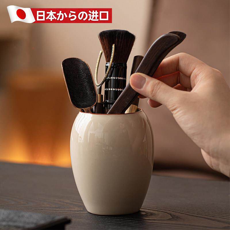 日本进口草木灰茶道六君子茶具配件套装茶刀茶夹养壶刷泡茶工具