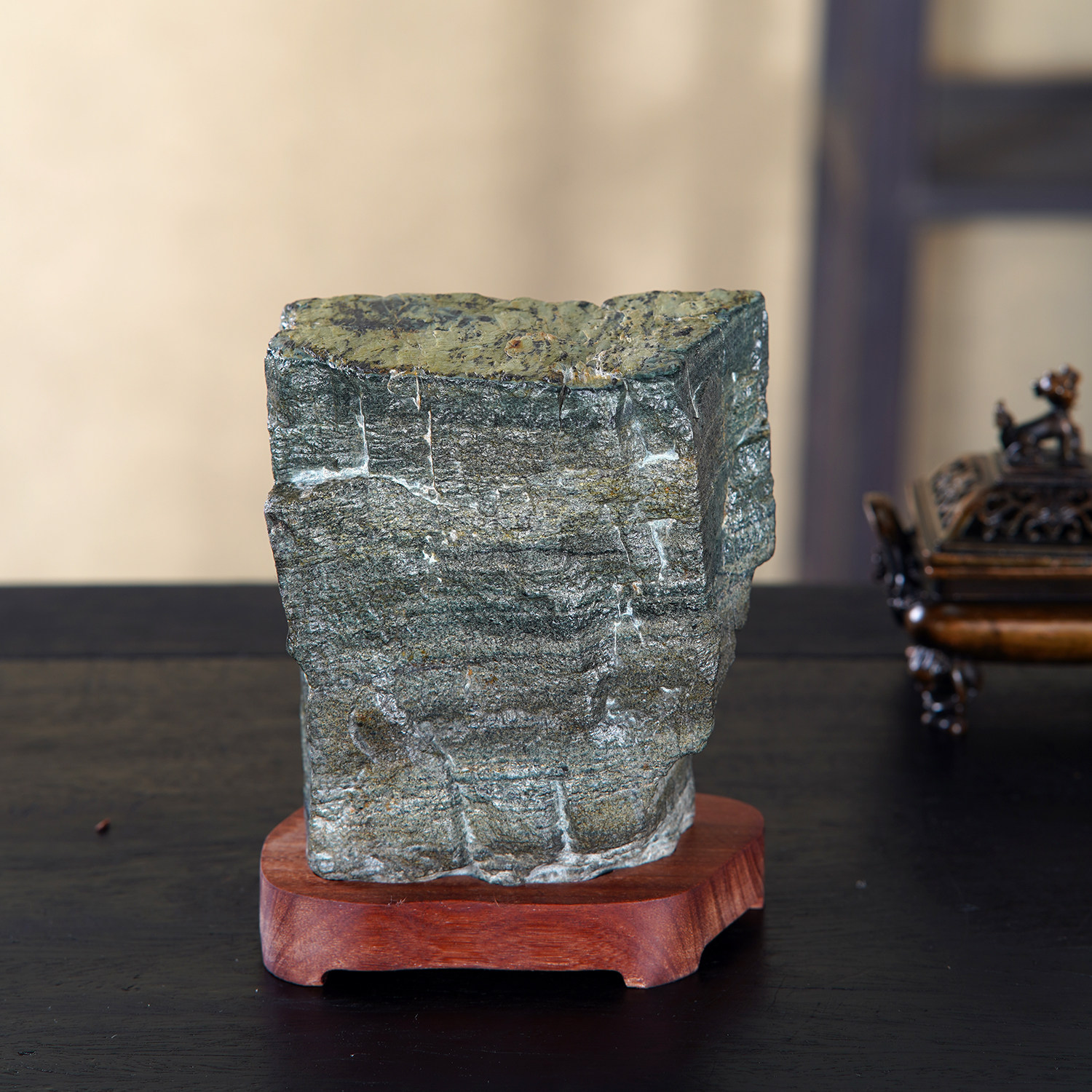 顶爷天然原石奇石【山海灵气】正宗崂山绿石靠山收藏国学镇宅摆件,家居饰品,国学摆件,淘宝优惠券,粉丝福利购,淘宝优惠卷