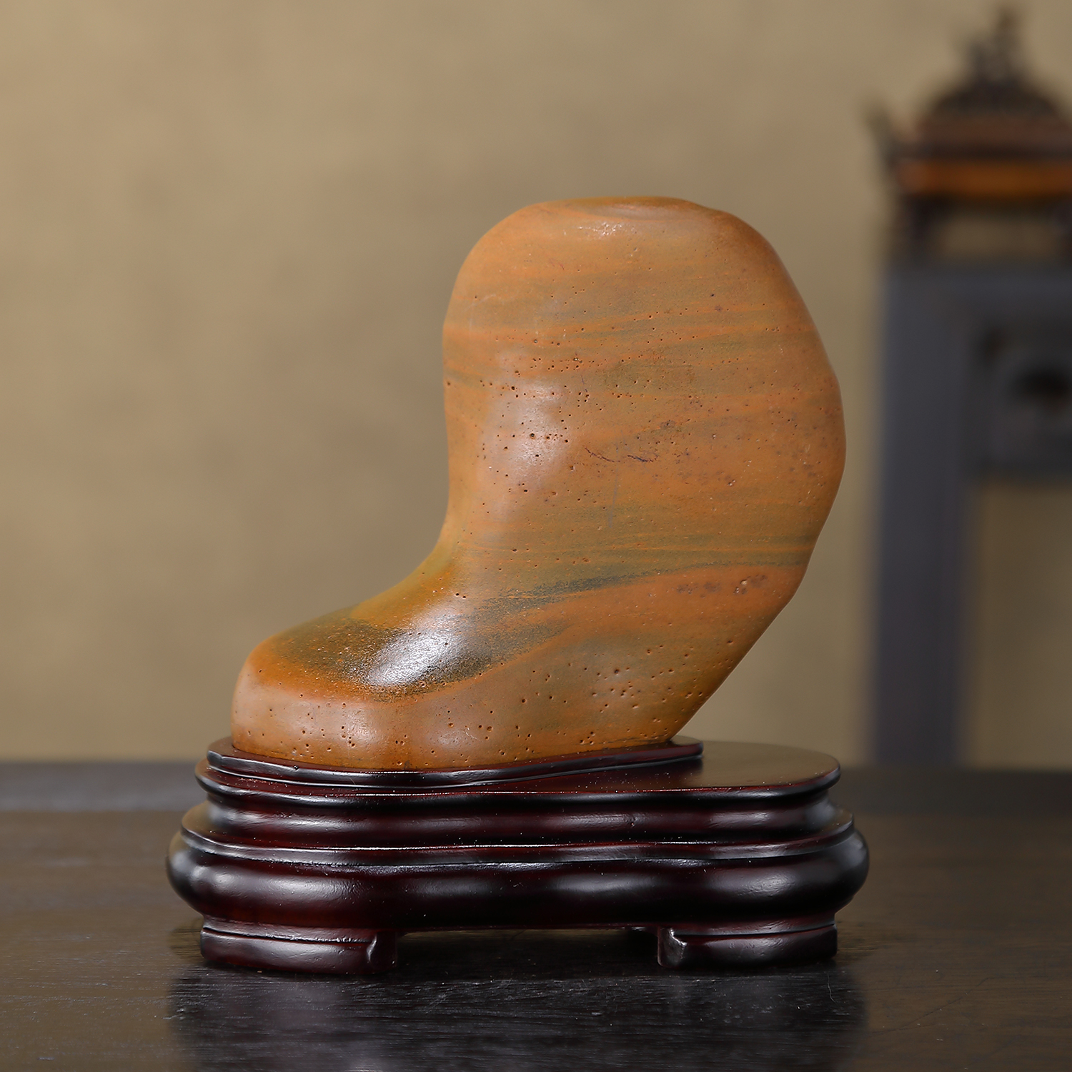 顶爷天然原石奇石【金足大湾石】收藏摆件镇宅招财靠山石把玩件