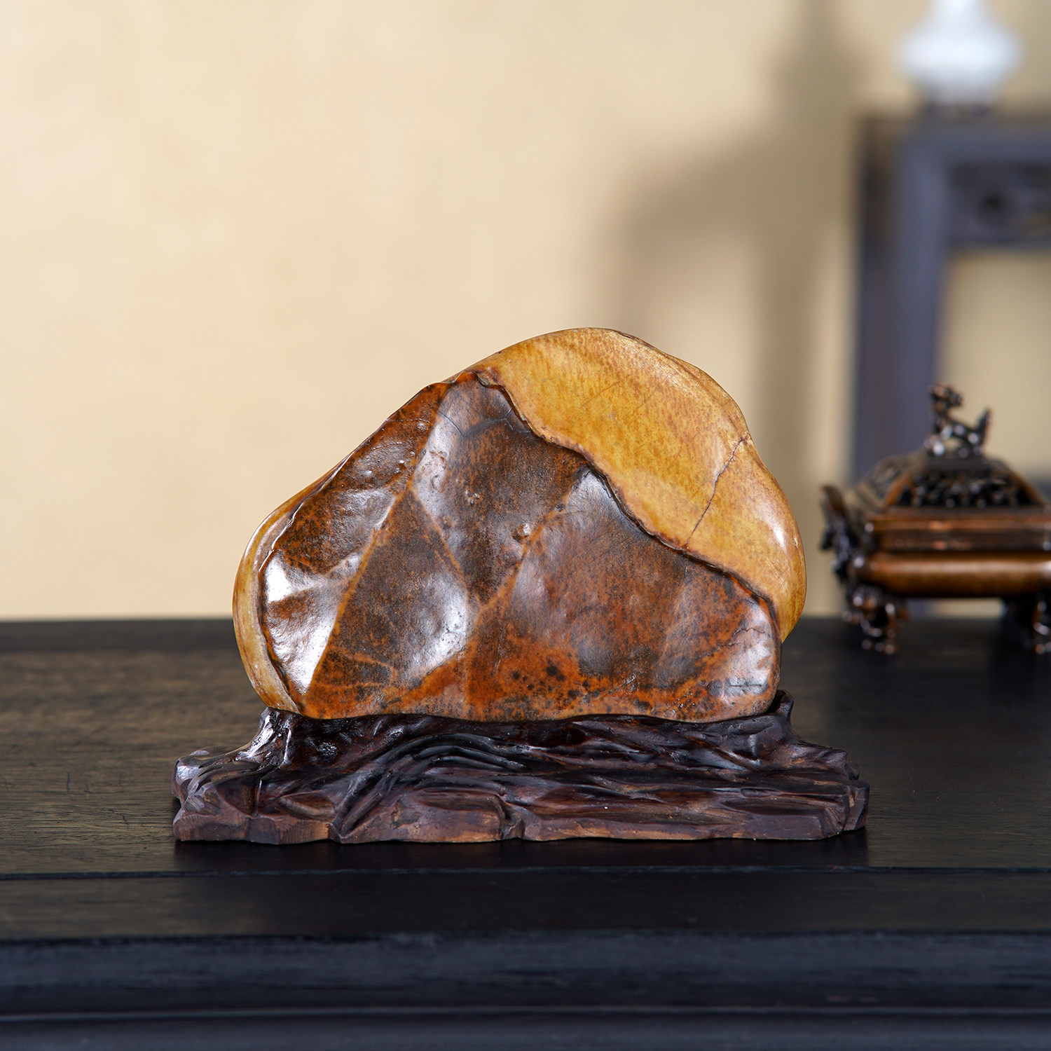 顶爷天然原石奇石【金甲镇岳】大化石收藏装饰摆件镇宅把玩靠山石