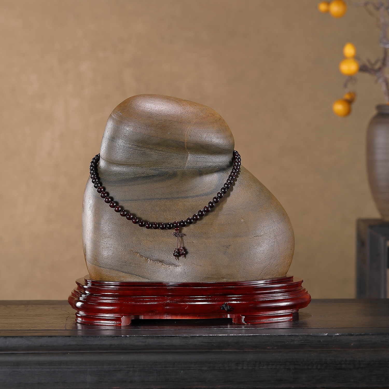 顶爷天然原石奇石【佛韵天成】三江石收藏摆件 观赏石镇宅靠山石