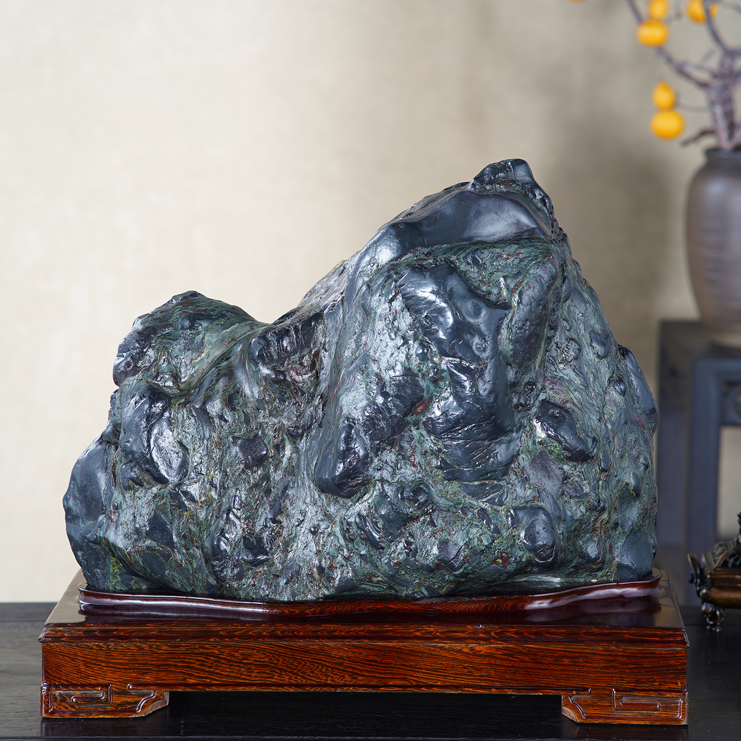 顶爷奇石原石靠山石装饰收藏摆件