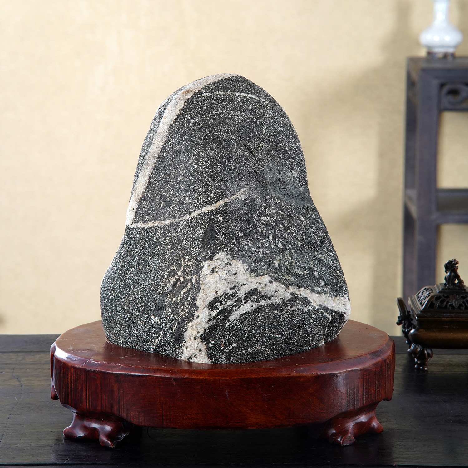 顶爷奇石原石靠山石装饰收藏摆件