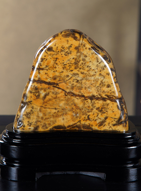 顶爷奇石原石靠山收藏彩陶石摆件