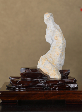 顶爷奇石原石靠山收藏灵璧石摆件