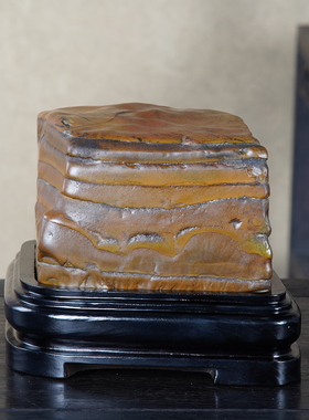 顶爷奇石原石靠山石把玩收藏摆件