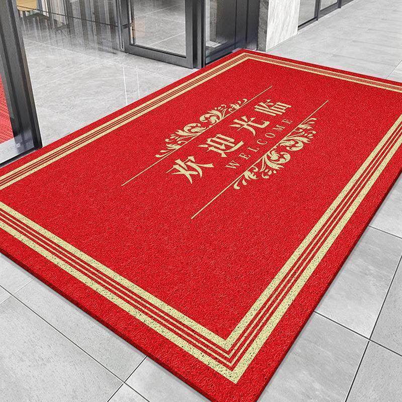 欢迎光临门垫酒店门口迎宾红色脚垫定制加厚耐脏防滑地垫地毯商用,居家布艺,商业地毯地垫,淘宝优惠券,粉丝福利购,淘宝优惠卷