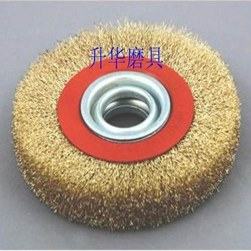 平型钢丝轮100平行钢丝刷150平形铜丝轮打磨除锈拉丝不锈钢抛光轮