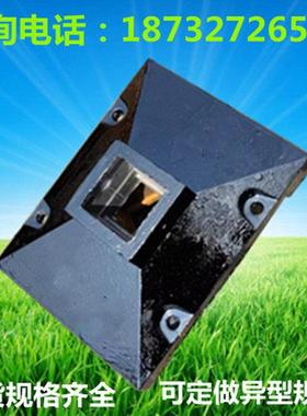 市政铸铁护栏底座300*400*150*80口径300*240道路隔离栏底座100口