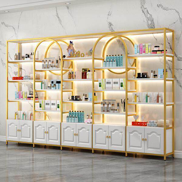 护肤化妆品展示柜美容院产品展示架收纳美甲陈列柜置物储物货架子