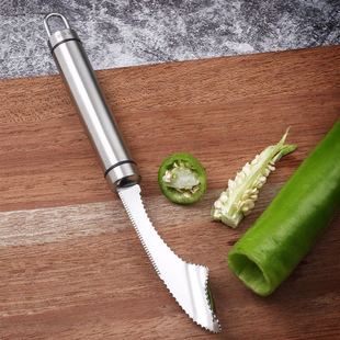 辣椒去芯器 不锈钢青椒去芯神器挖辣椒去核家用苦瓜抽芯小工具