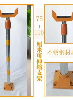 小区停车场道闸杆支架升降杆托架闸机支撑杆可伸缩黄色Y形金百盛