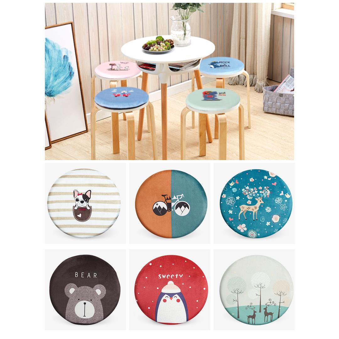 卡通小圆垫记忆棉坐垫海绵板凳椅子垫子防滑圆凳子圆形儿童椅垫