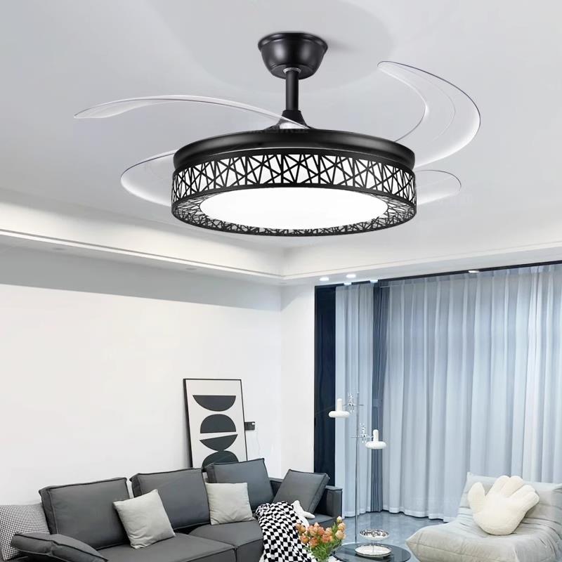 隐形风扇灯2025新型吊扇灯智能一体机家庭客厅和餐厅变频静音风扇