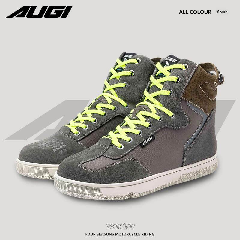 美国正品AUGI摩托车骑行鞋覆古机车休闲透气防摔耐磨防滑鞋子四季