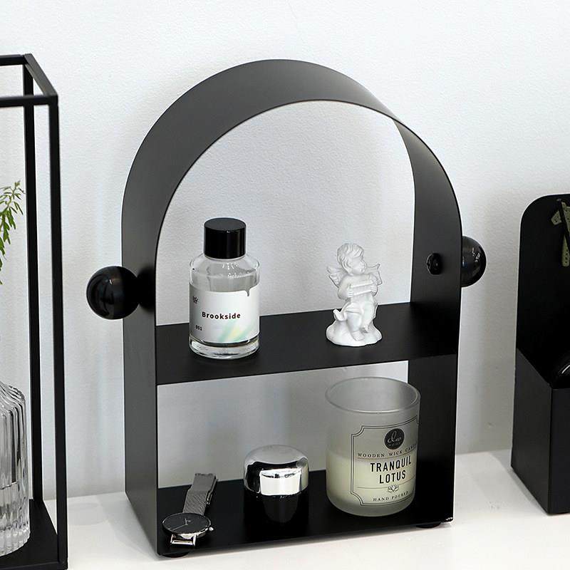 创意圆拱形置物架小球提手展示架 轻奢简约铁艺杯架 咖啡角收纳架,收纳整理,化妆品收纳架,淘宝优惠券,粉丝福利购,淘宝优惠卷