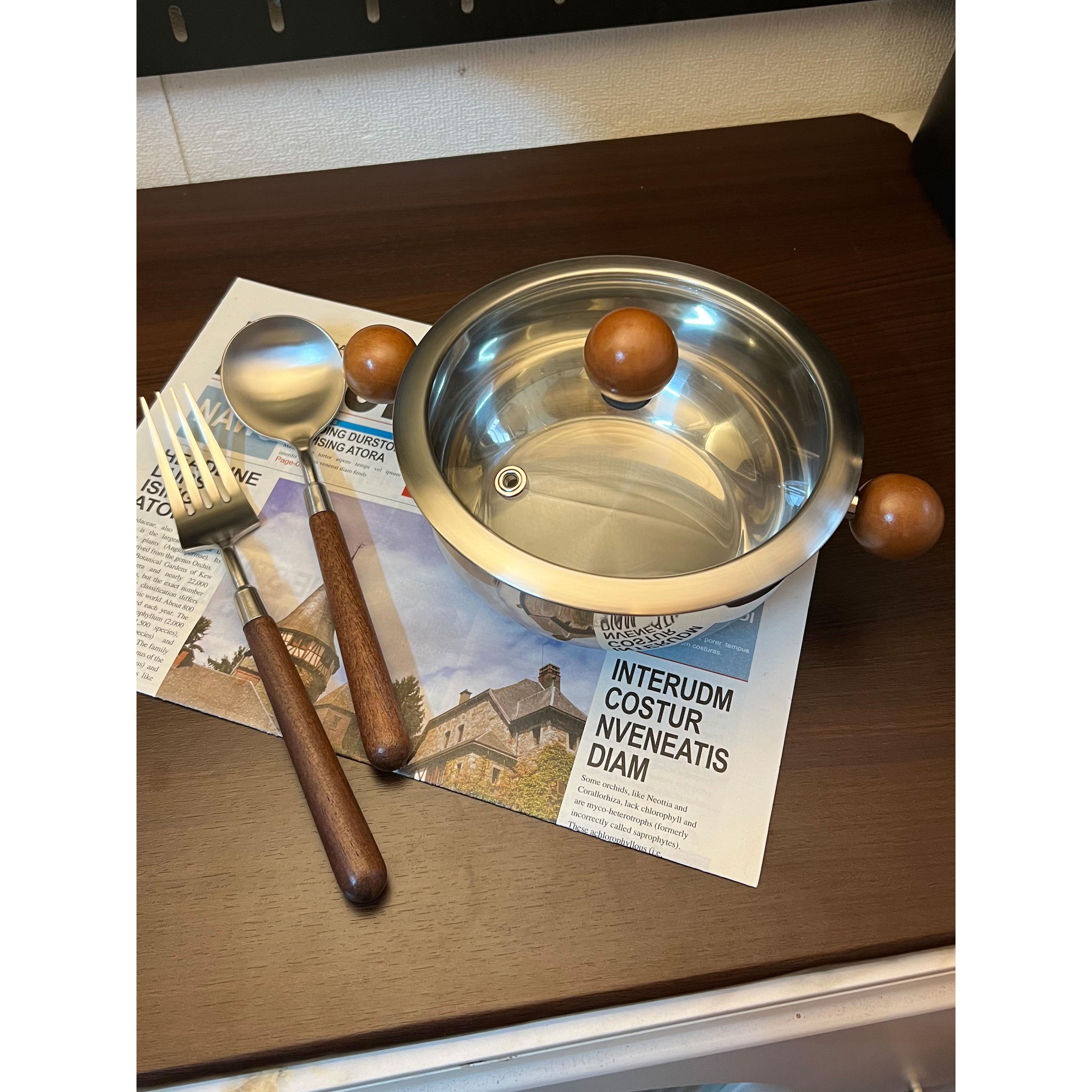 304不锈钢带柄方便面碗，明火，电磁炉，有盖加热碗，单人专用碗