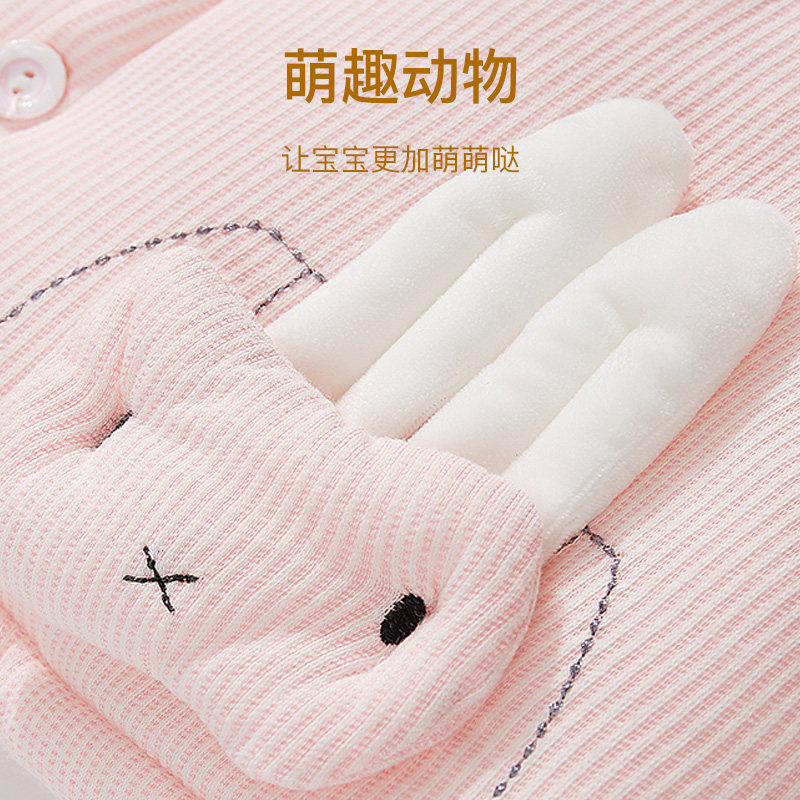 新生儿棉衣秋冬季加厚保暖男女宝宝棉服外出冬装婴儿棉袄分体套装