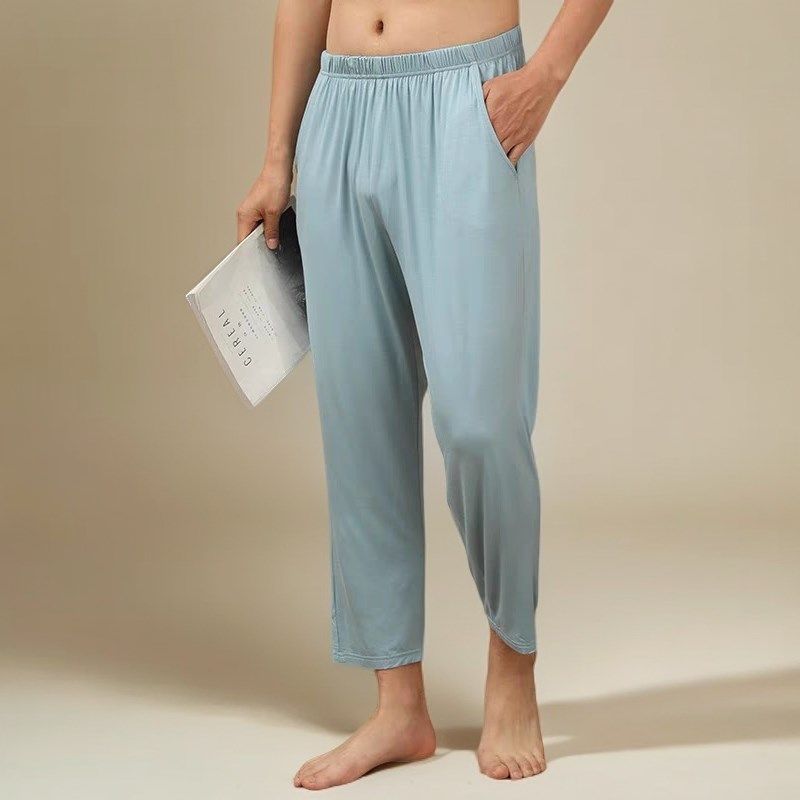 男薄款春夏加肥大码超大特大宽松高弹力竹纤维口袋居家小脚九分裤,女士内衣/男士内衣/家居服,睡裤/家居裤,淘宝优惠券,粉丝福利购,淘宝优惠卷