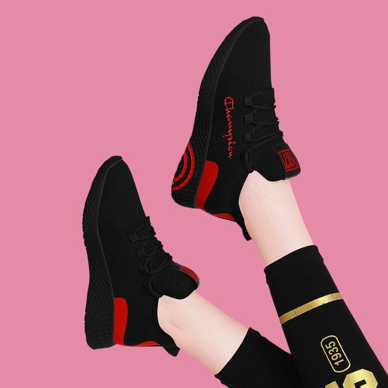 飞织跑步鞋2024春季新款旅游鞋软底单鞋轻便跳舞球鞋大码加绒棉鞋,女鞋,时尚休闲鞋,淘宝优惠券,粉丝福利购,淘宝优惠卷