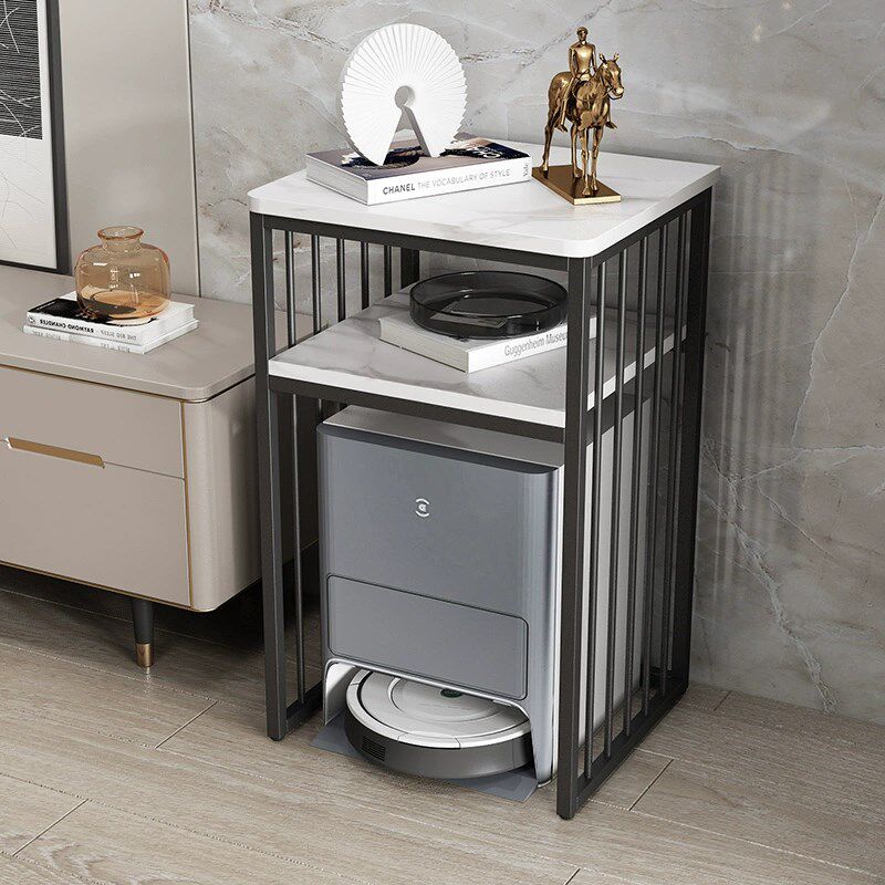 客厅鱼缸架扫地机器人上方置物架打印机岩板沙发边定做铁艺可定制