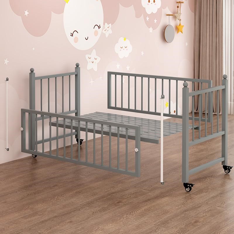 可移动四面护栏床边铁艺婴幼儿加高防摔拼接床大人可睡儿童围栏床