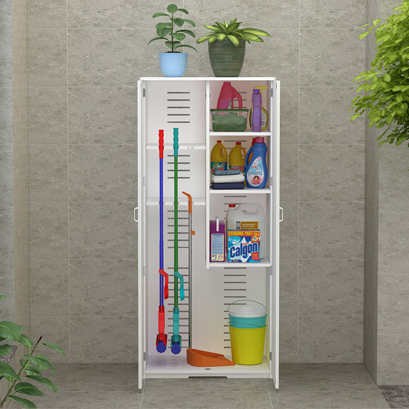 清洁用品柜落地式阳台扫把拖把洗衣用品脸盆柜家用保洁工具储物柜