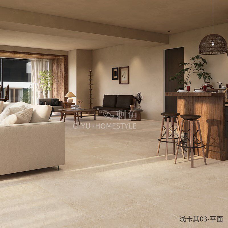 咖陶土做旧感中古j瓷砖地砖仿古客餐厅卫生间600x1200浴室背景巴