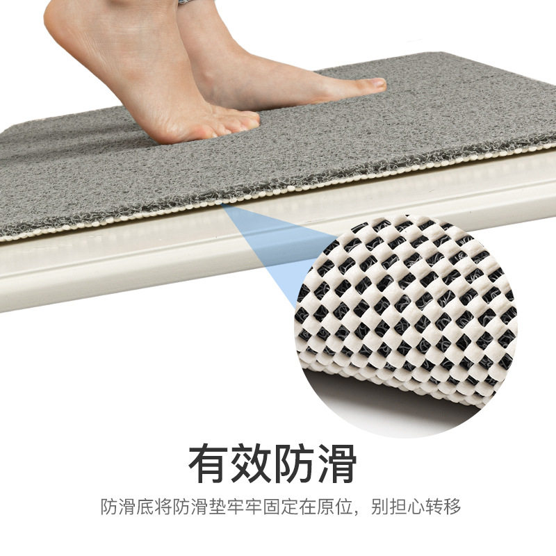 淋浴房门口吸水浴室地垫半弧形扇形洗澡间K冲凉房防滑垫镂空可裁