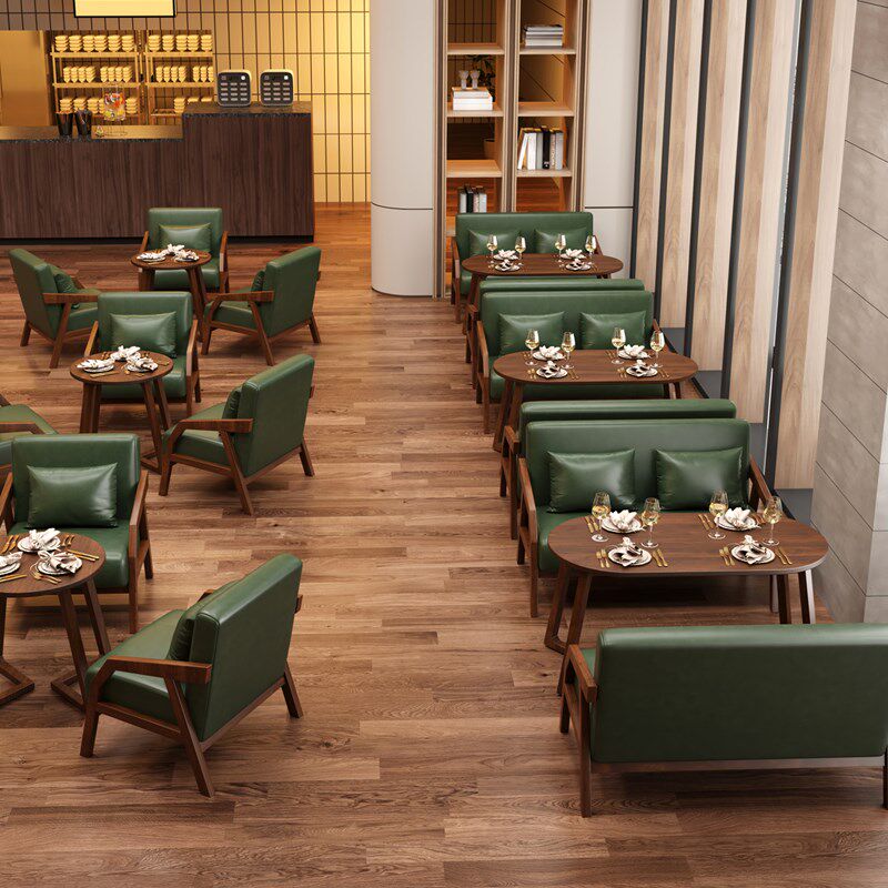 卡座沙发商用奶茶店桌椅咖啡厅休闲甜品店服装店铺沙发靠背椅子