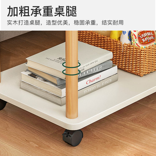 床头柜现代简约h小型带滚轮可移动卧室床边窄缝储物柜子床头置物