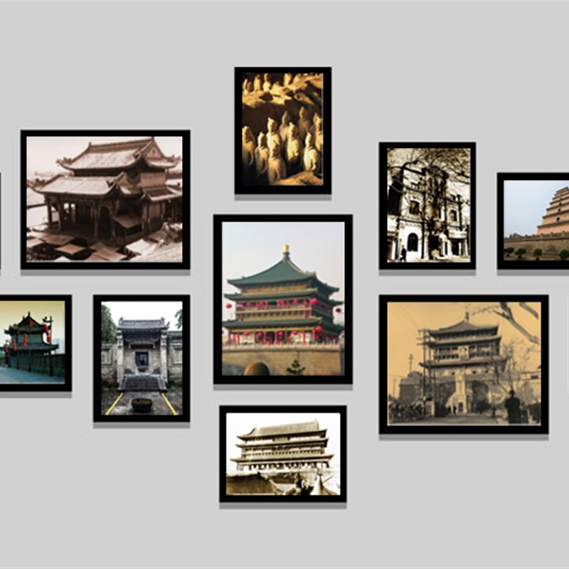 陕西八大怪传统文化面馆装饰画中式餐厅挂画现代无框画饭店壁画