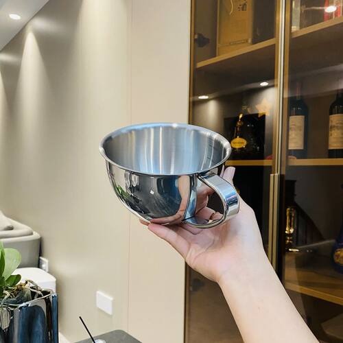 不可错过!304不锈钢大肚杯y早餐燕麦牛奶杯吃饭碗打蛋碗带手柄多