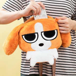 起重集 暹罗厘普周边多栋领结双肩包卡通毛绒包包女生小书包背包