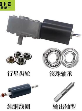 584-36直50无刷流减速调速电机大ISS扭矩低速达12v204蜗马轮蜗杆