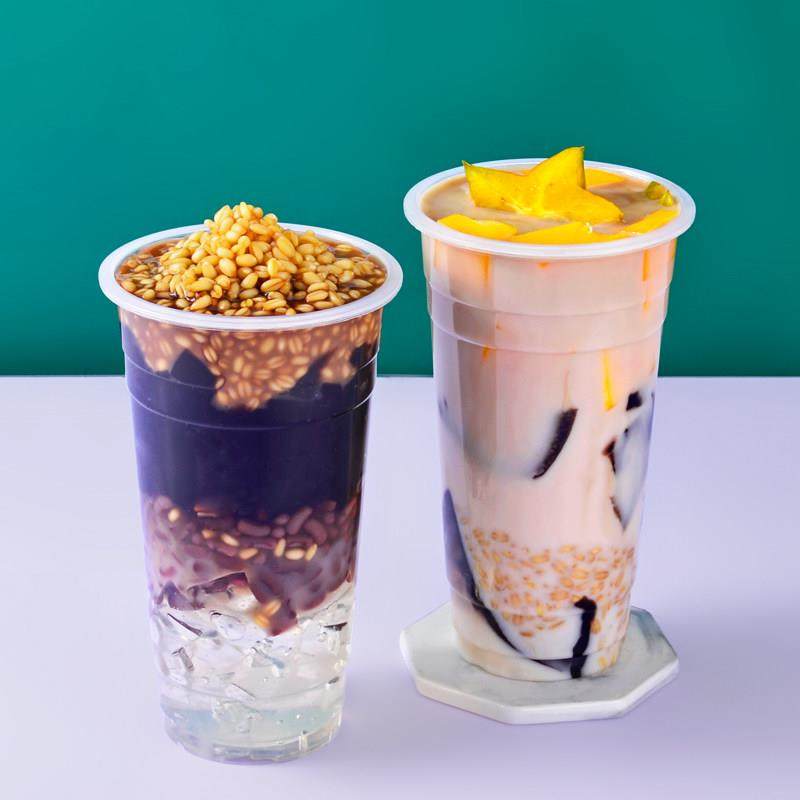 95口径奶茶店一次性塑料杯350/380/500/700ml果汁饮料豆浆包装杯,餐饮具,塑杯,淘宝优惠券,粉丝福利购,淘宝优惠卷