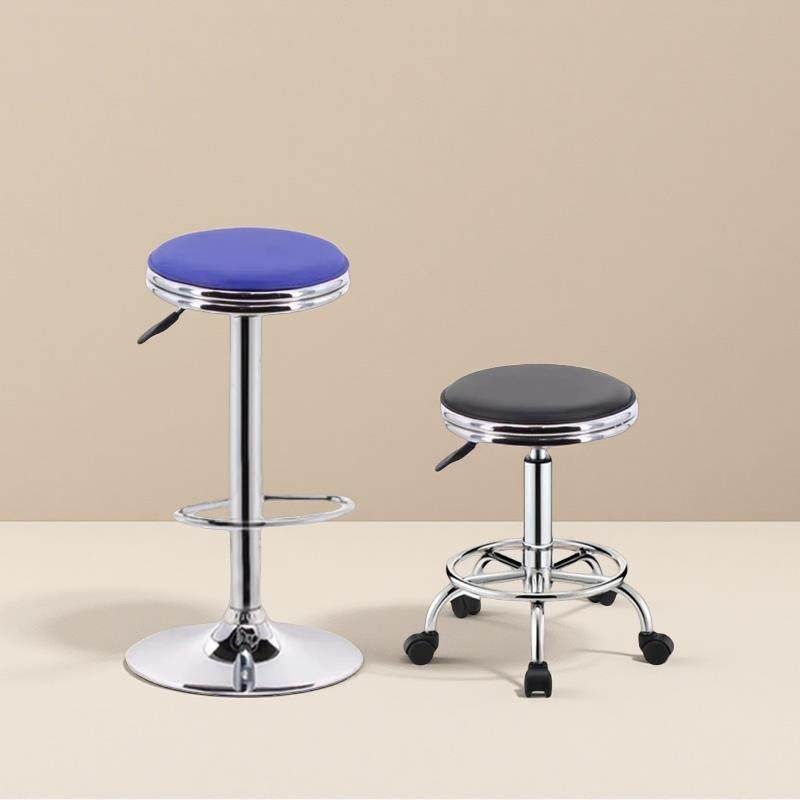 家用高脚椅升降吧台椅实验室圆凳理髲店椅前台酒吧椅车间电脑椅子